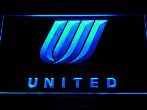 United Airlines Tulip Logo LED Neon Sign